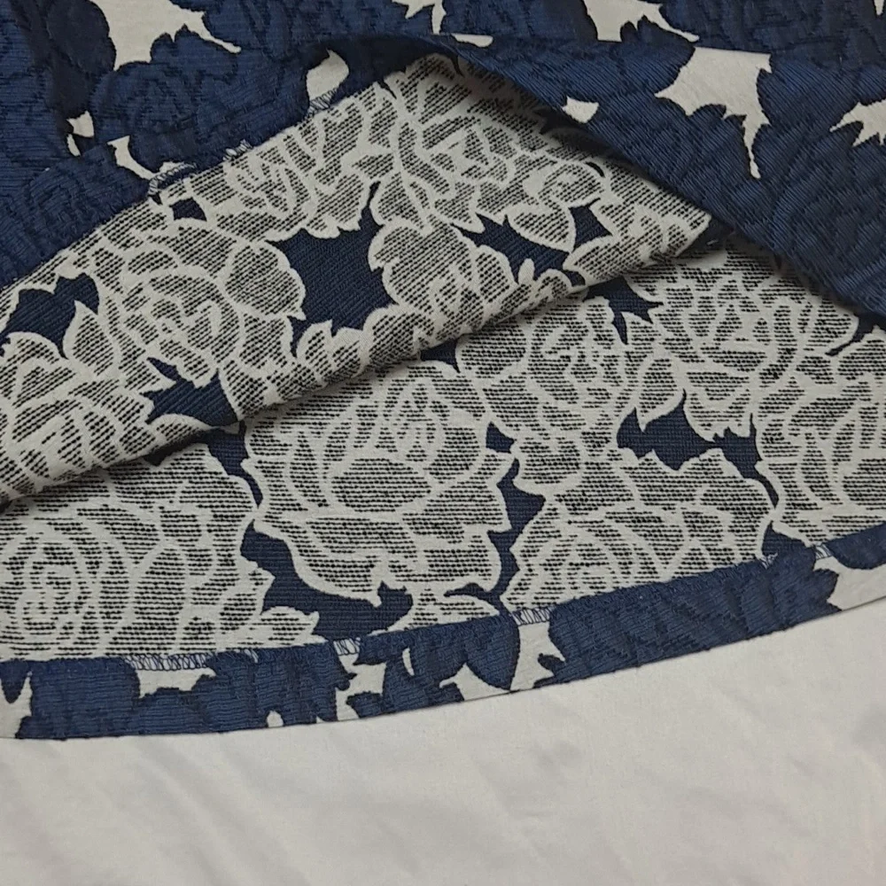 Lane Bryant Blue Rose Floral Brocade Circle Skirt NWT Size 24